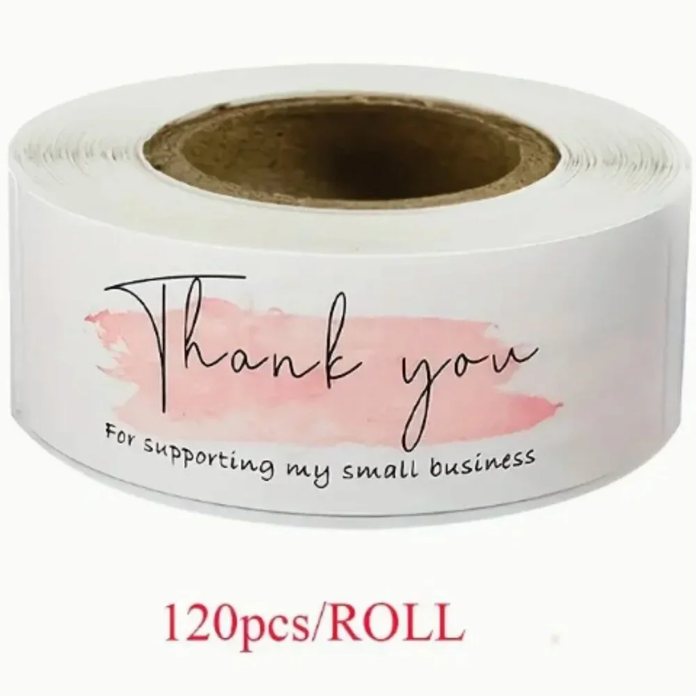 NEW THANK YOU FOR SUPPORTING MY SMALL BUSINESS LABEL STICKERS 4 ROLLS 480 TOTAL
